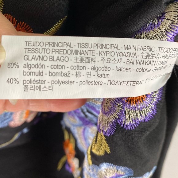 ZARA EMBROIDERED FRINGED MIDI DRESS - STUNNING! - Picture 12 of 12